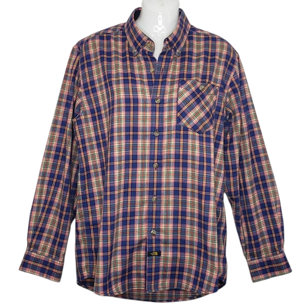 The North Face Woman's Plaid Button-Up Shirt Medium Camping Hiking